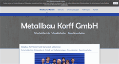 Desktop Screenshot of metallbau-korff.com